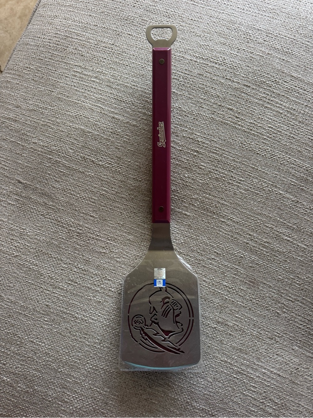Stainless Steel Spatula with Burgundy Handle